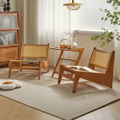 Natural Rattan Armchair for Boho Chic Living Room & Patio