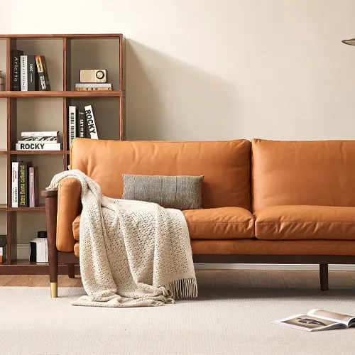 Genuine Leather Sofa Set for Modern Luxury Living Room